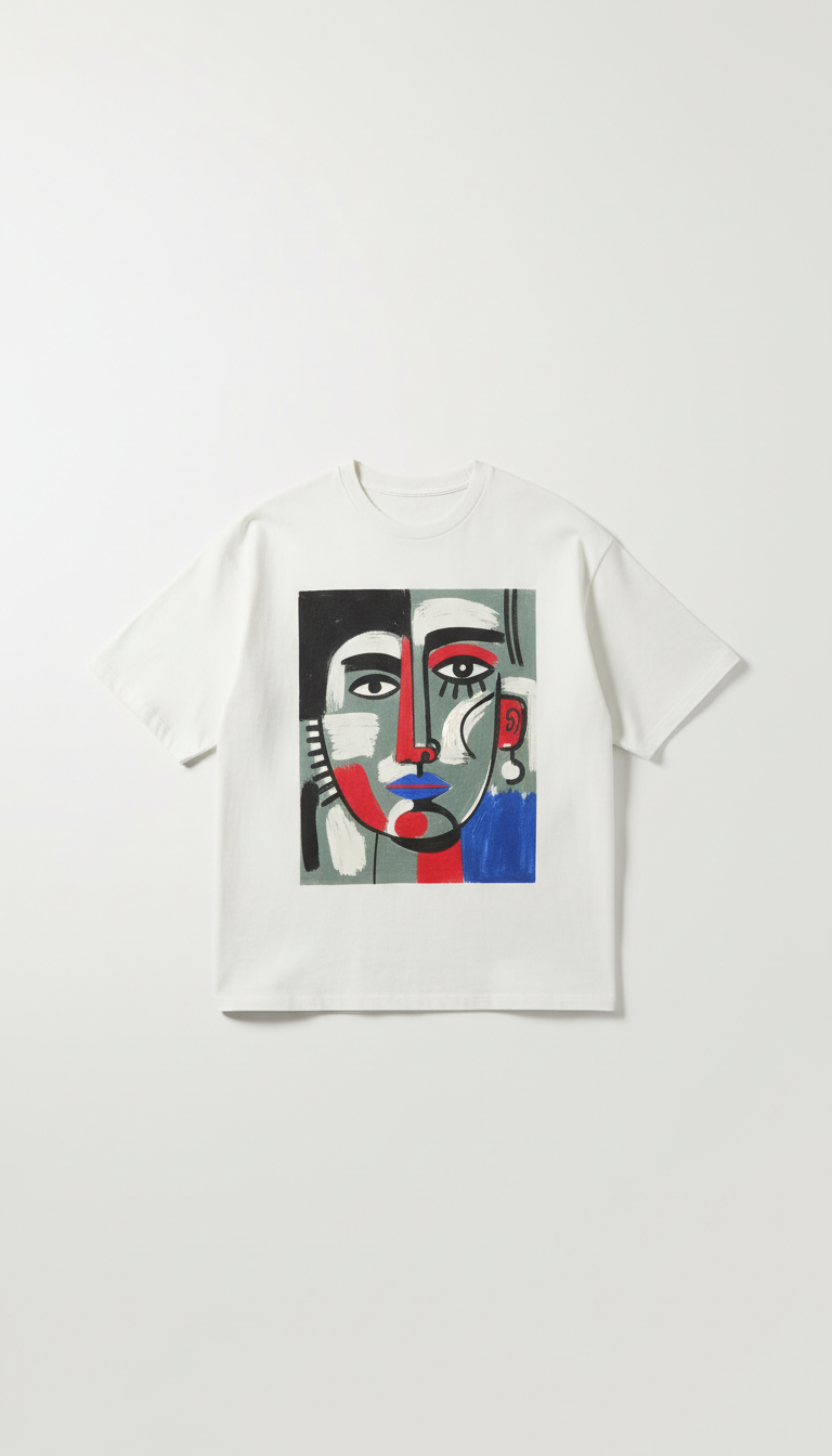 Oversized Tee with Embroidered Detail